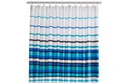 HOME Stripe Shower Curtain - Blue and Aqua